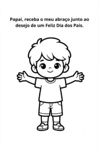 Desenho de Feliz Dia Dos Pais Filho Abraco Desenho Colorir Imprimir 06