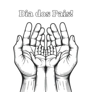 Desenho de Feliz Dia Dos Pais Maos Desenho Colorir Imprimir 02
