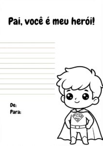 Desenho de Feliz Dia Dos Pais Mensagem Atividade Desenho Colorir Imprimir 13