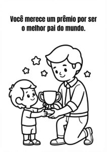 Desenho de Feliz Dia Dos Pais Trofeu Desenho Colorir Imprimir 10