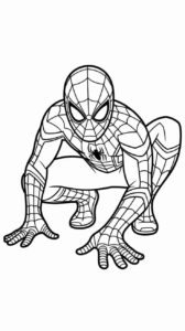 Desenho de Homem Aranha Abaixado Desenho Colorir Imprimir 16