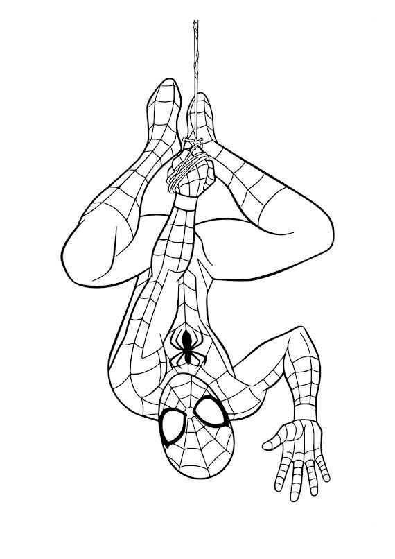 Desenho de Homem Aranha Cabeca Pra Baixo Desenho Colorir Imprimir 01