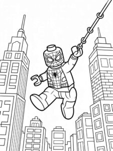 Desenho de Homem Aranha Lego Desenho Colorir Imprimir 17