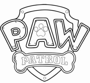 Desenho de Logo Paw Patrol Patrulha Canina Desenho Colorir Imprimir 47