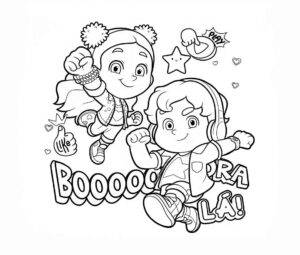Desenho de Maria Clara E JP Cartoon Dois Juntos Desenho Colorir Imprimir 02