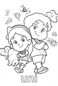 Desenho de Maria Clara E JP Irmaos Bracos Cruzados Pose Desenho Colorir Imprimir 05