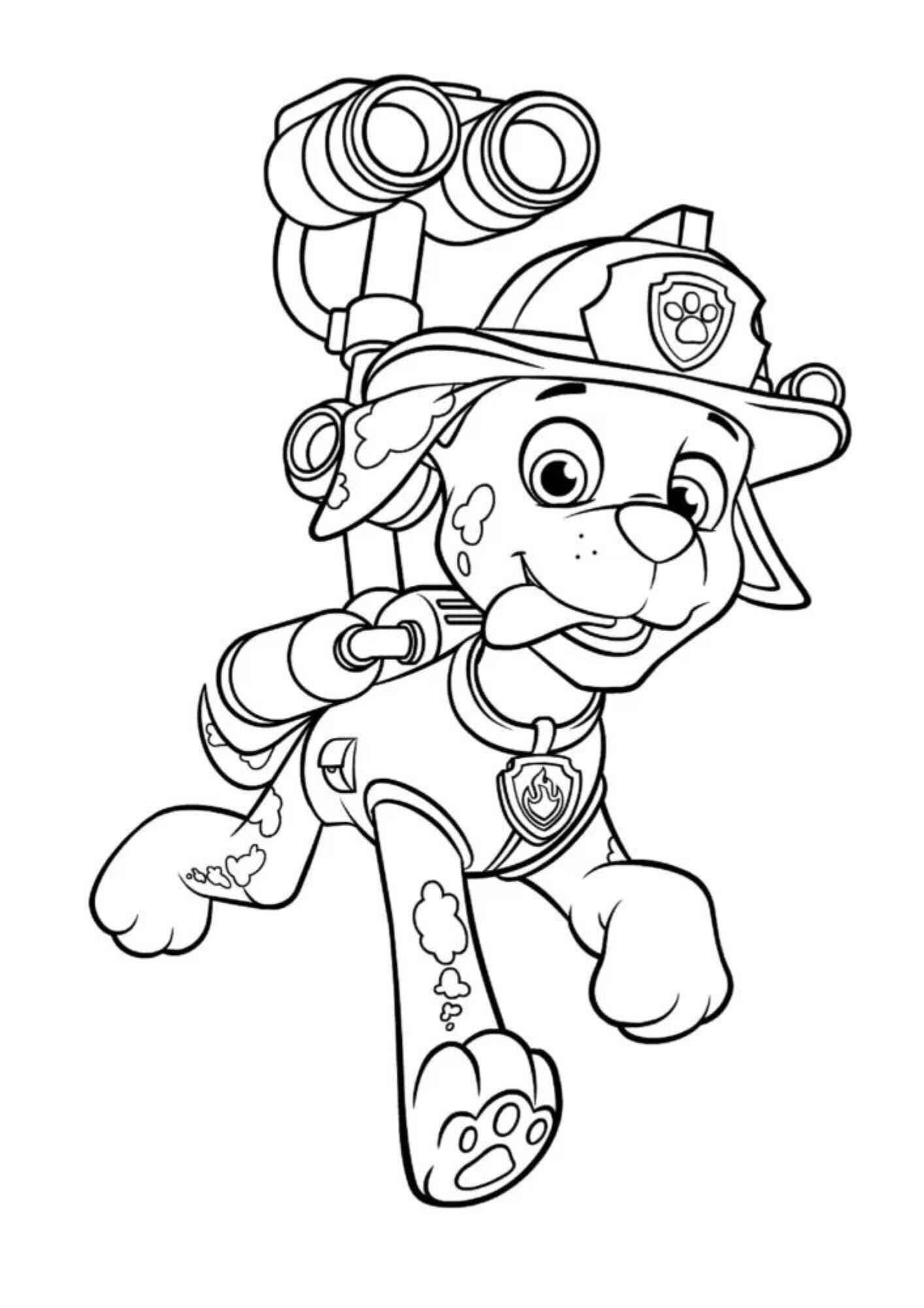 Desenho de Marshall Patrulha Canina Desenho Colorir Imprimir 22