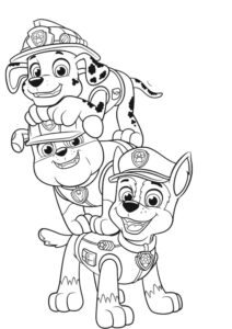Desenho de Marshall Rubbe Chase Patrulha Canina Desenho Colorir Imprimir 06
