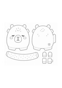Desenho de Paper Squishy Capivara Desenho Colorir Imprimir 08