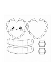 Desenho de Paper Squishy Coracao Desenho Colorir Imprimir 15