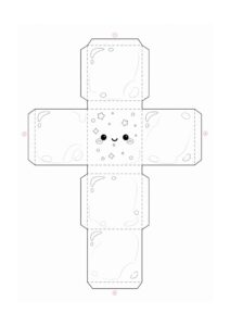 Desenho de Paper Squishy Cubo Gelatina Desenho Colorir Imprimir 11