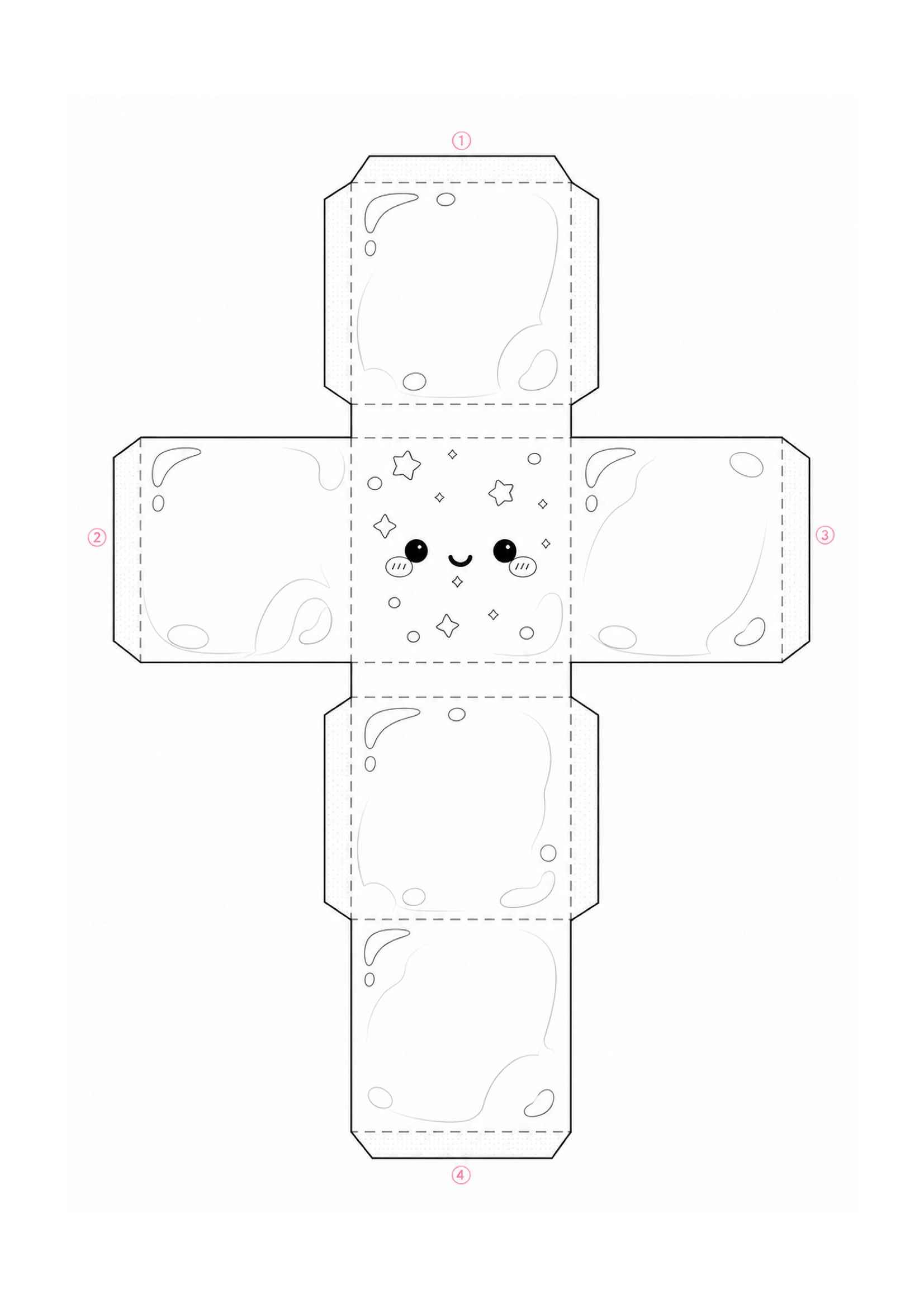 Desenho de Paper Squishy Cubo Gelatina Desenho Colorir Imprimir 11