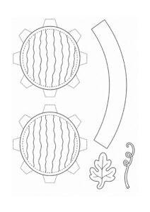 Desenho de Paper Squishy Melancia Desenho Colorir Imprimir 13