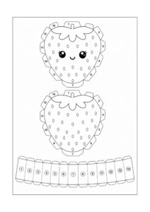 Desenho de Paper Squishy Morango Desenho Colorir Imprimir 26
