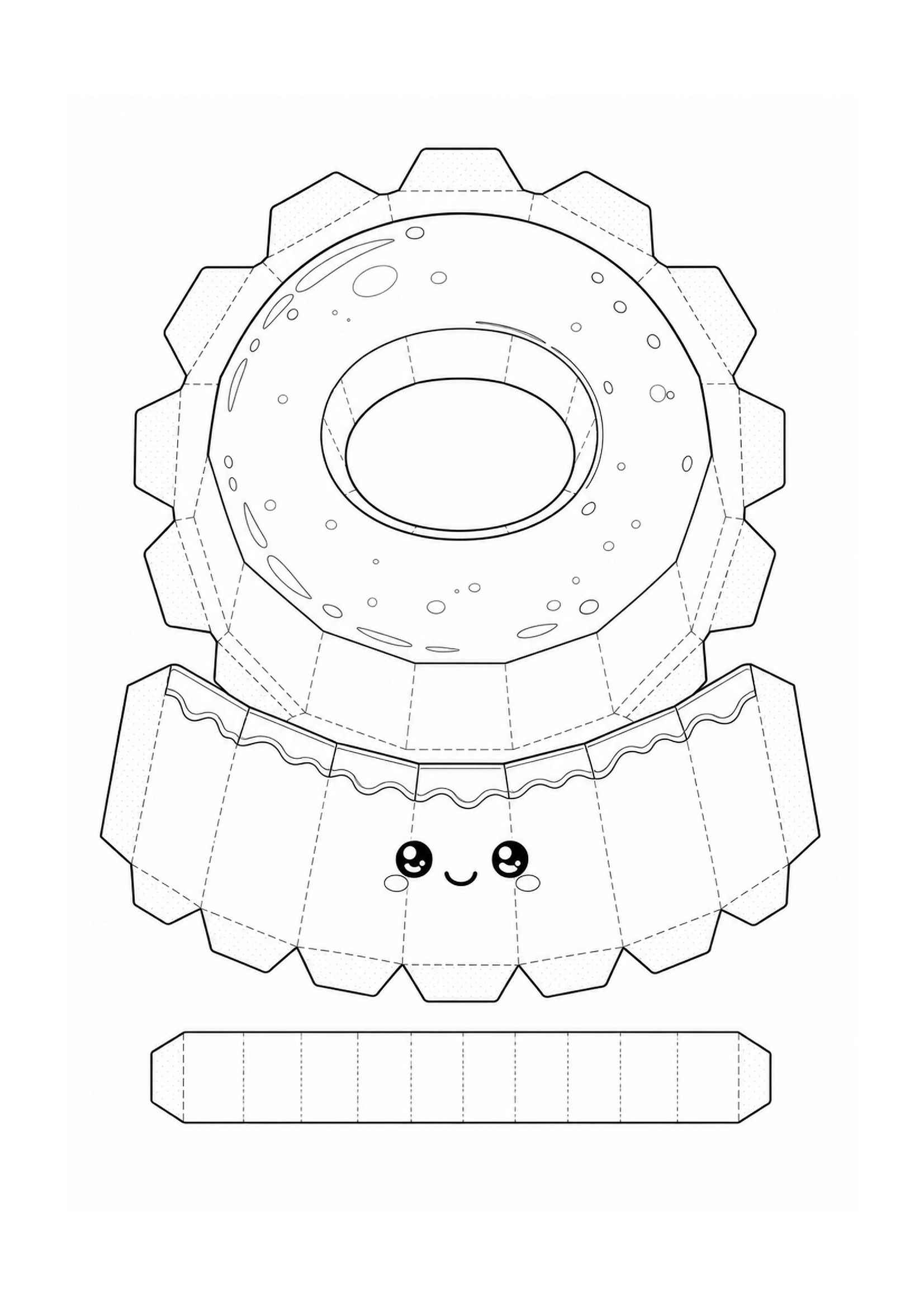 Desenho de Paper Squishy Pudim Desenho Colorir Imprimir 06