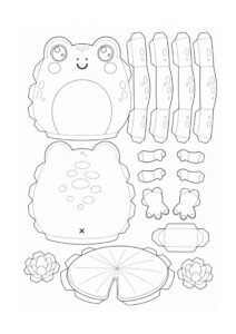 Desenho de Paper Squishy Sapo Desenho Colorir Imprimir 12