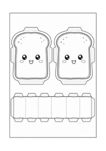 Desenho de Paper Squishy Torrada Desenho Colorir Imprimir 27