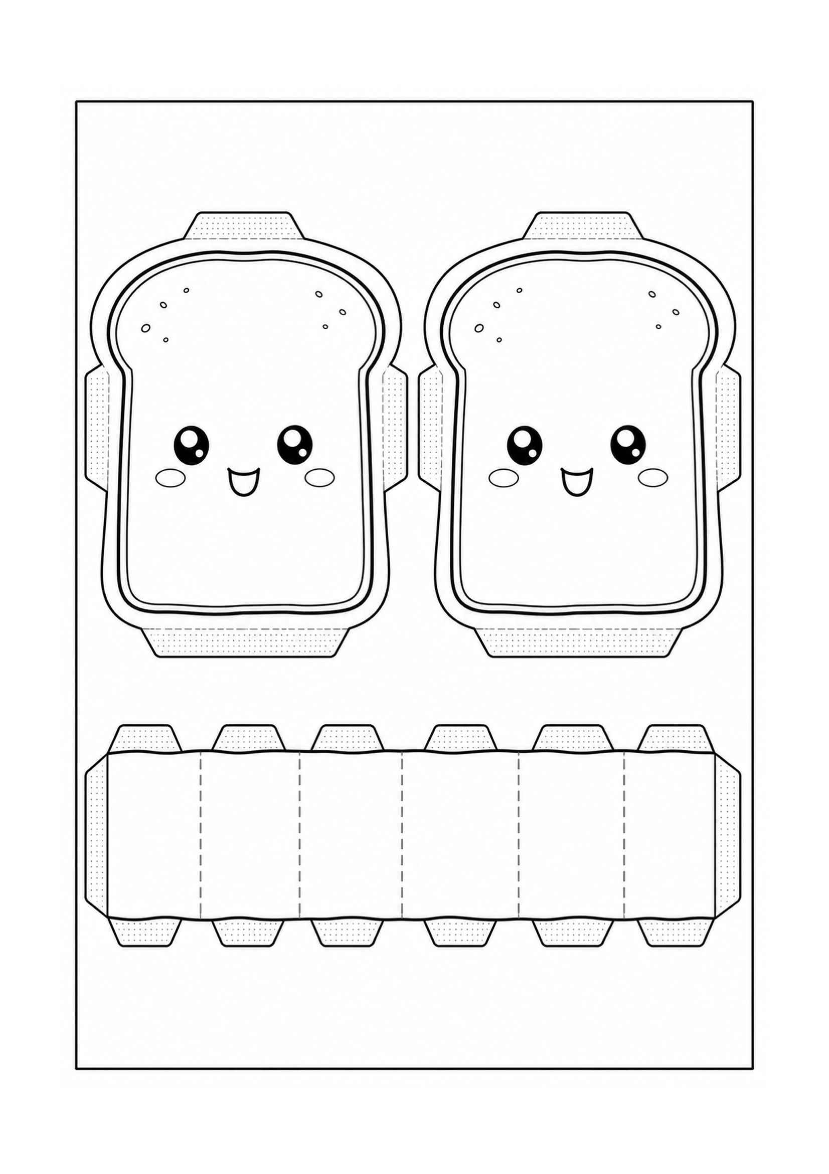 Desenho de Paper Squishy Torrada Desenho Colorir Imprimir 27