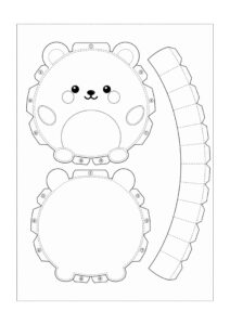 Desenho de Paper Squishy Ursinho Desenho Colorir Imprimir 21