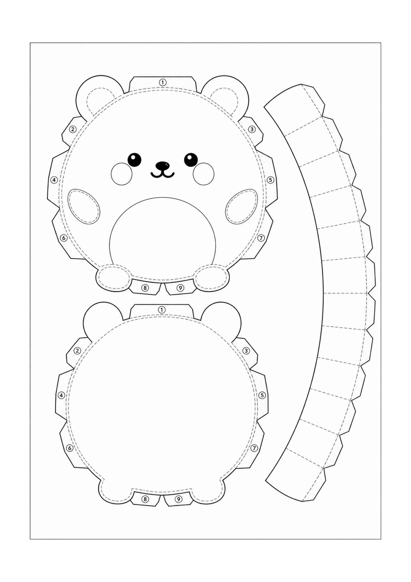 Desenho de Paper Squishy Ursinho Desenho Colorir Imprimir 21