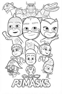 Desenho de Pj Masks Poster Desenho Colorir Imprimir 2