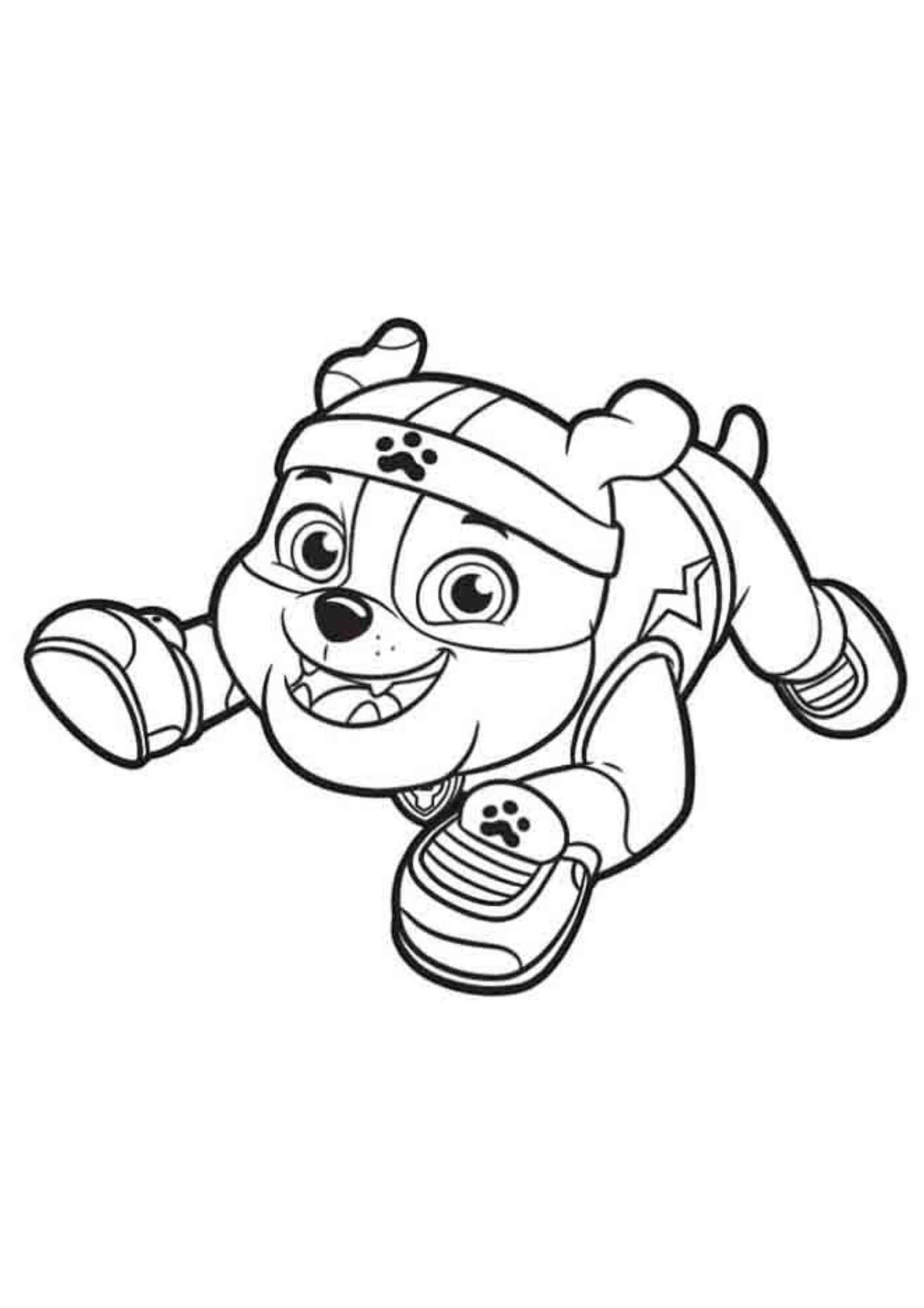Desenho de Rubble Patrulha Canina Desenho Colorir Imprimir 43