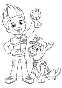 Desenho de Ryder Chase Patrulha Canina Desenho Colorir Imprimir 33
