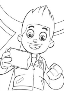 Desenho de Ryder Patrulha Canina Desenho Colorir Imprimir 05