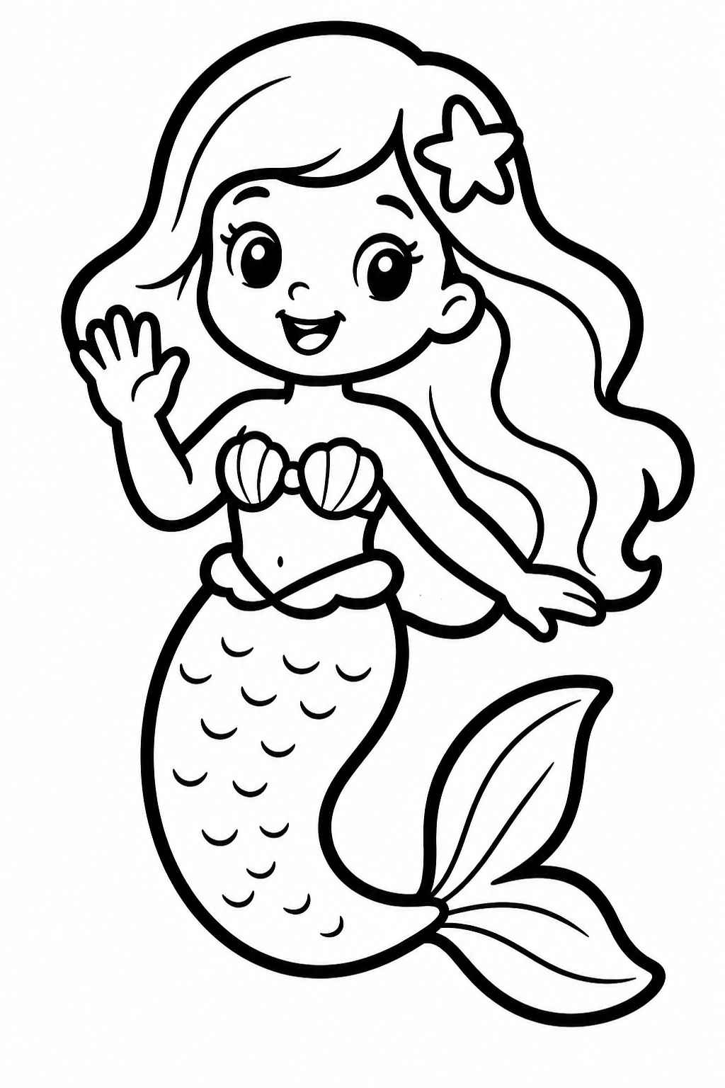 Desenho de Sereia Oi Desenho Colorir Imprimir 02