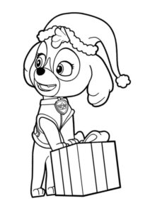 Desenho de Skye Feliz Natal Patrulha Canina Desenho Colorir Imprimir 37
