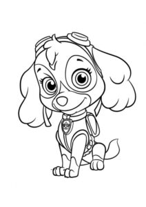 Desenho de Skye Kawaii Patrulha Canina Desenho Colorir Imprimir 29