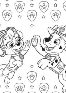 Desenho de Skye Marshall Patrulha Canina Desenho Colorir Imprimir 27