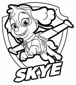 Desenho de Skye Nome Patrulha Canina Desenho Colorir Imprimir 49