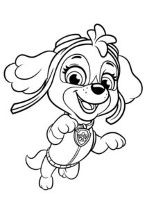 Desenho de Skye Pulando Patrulha Canina Desenho Colorir Imprimir 31