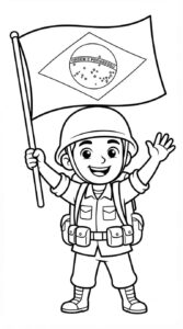 Desenho de Soldado Bandeira Do Brasil Desenho Colorir Imprimir 19