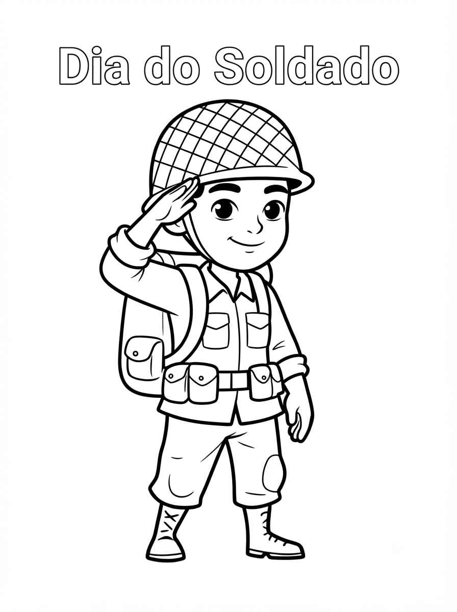 Desenho de Soldado Dia Do Soldado Desenho Colorir Imprimir 05