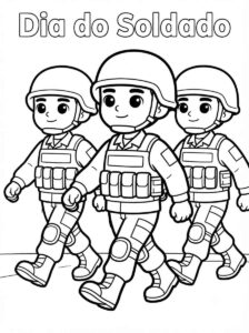 Desenho de Soldado  Dia Do Soldado Marchando Desenho Colorir Imprimir 20