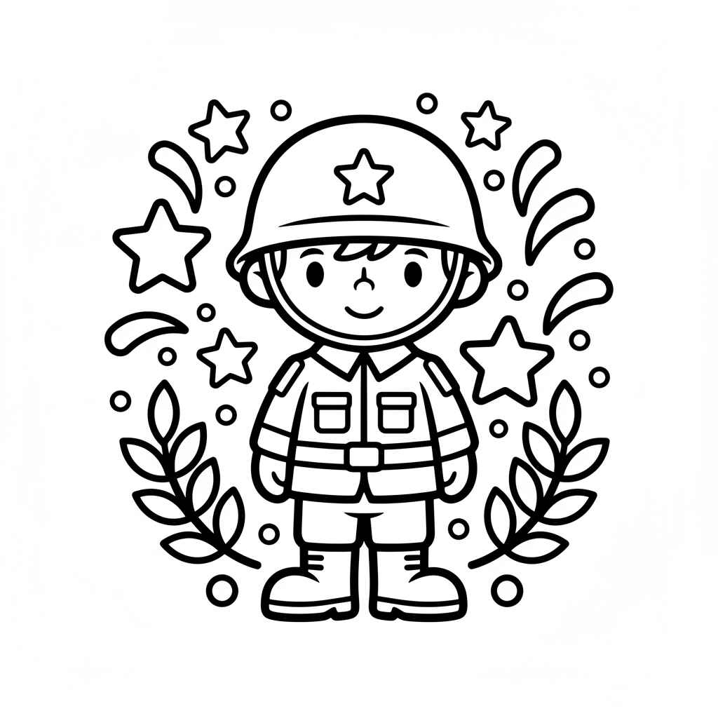 Desenho de Soldado Louros Desenho Colorir Imprimir 02