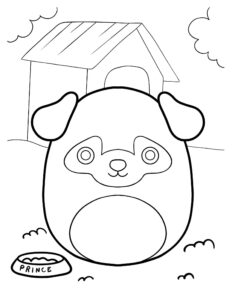 Desenho de Squishmallow Cachorro Desenho Colorir Imprimir 11