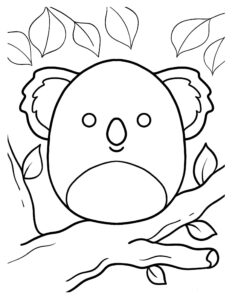 Desenho de Squishmallow Coala Desenho Colorir Imprimir 06
