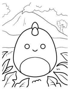 Desenho de Squishmallow Dinossauro Desenho Colorir Imprimir 03