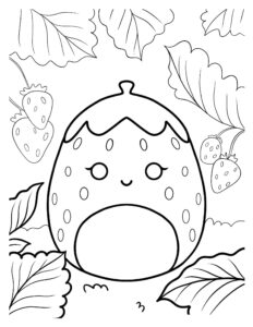 Desenho de Squishmallow Morango Desenho Colorir Imprimir 15