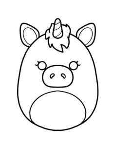 Desenho de Squishmallow Unicornio Desenho Colorir Imprimir 08