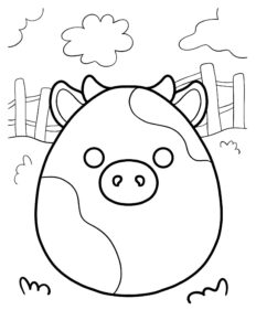 Desenho de Squishmallow Vaca Desenho Colorir Imprimir 14