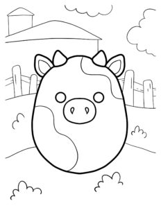 Desenho de Squishmallow Vaquinha Desenho Colorir Imprimir 10