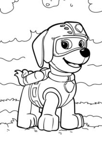 Desenho de Zuma Feliz Patrulha Canina Desenho Colorir Imprimir 14