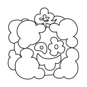 Desenho de Desenho De Blox Fruits Com Fruta De Nuvens Sorrindo Para Colorir E Imprimir