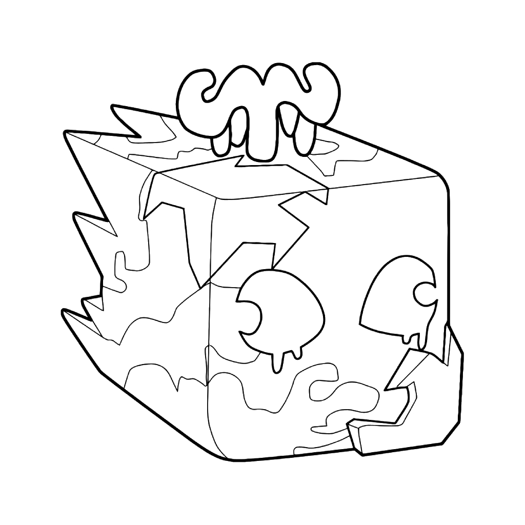 Desenho de Desenho De Blox Fruits Com Fruta De Raios E Olhos Derretidos Para Colorir E Imprimir