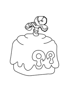 Desenho de Desenho De Blox Fruits Com Fruta Dough Derretendo Com Olhos Para Colorir E Imprimir