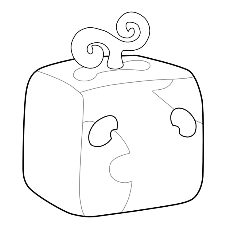 Desenho de Desenho De Blox Fruits Com Fruta Lisa De Talo Espiralado Para Colorir E Imprimir